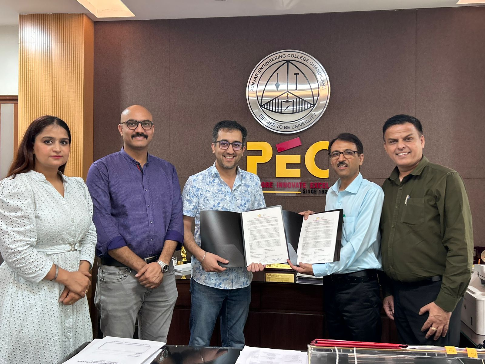 PEC Alumni Mr. Pulkit Sharma made a generous Contribution to Student Scholarship of Rs. 5 Lakh Annually 